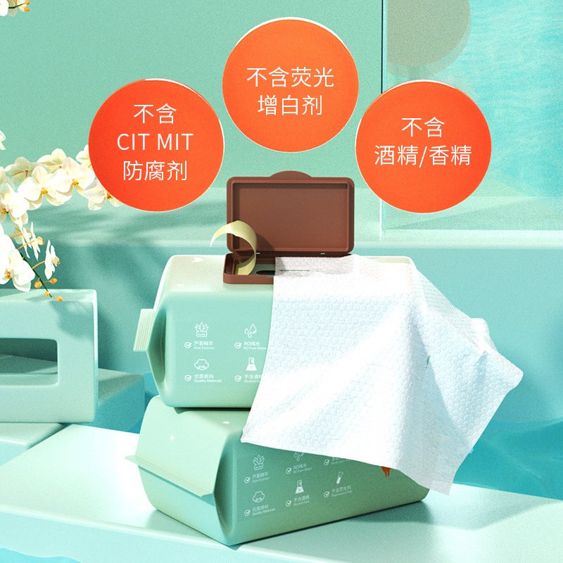 Pure Water Wet Wipes, 80 Large Packs, Baby Hand And Mouth Wipes, Enlarged And Thickened, Household Disposable Cleaning Wet Wipes - Image 4